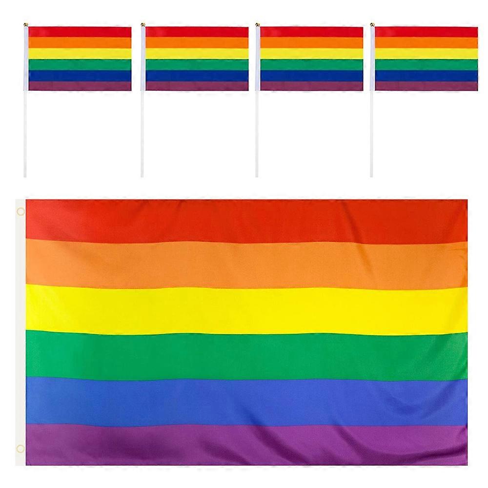 Type B Rainbow Flag 90*150cm+4pcs Small Flags
