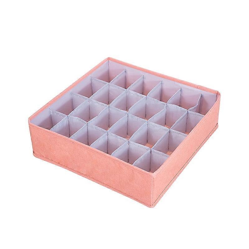 Foldable Drawer Clothes Storage Box, Spec: 24 Grids (Red)