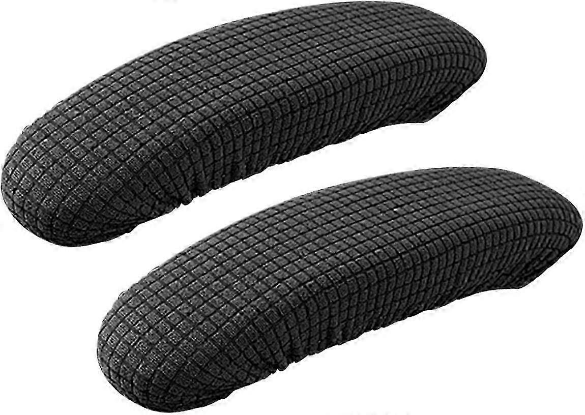 1 Pair Polyester Armrest Covers Black