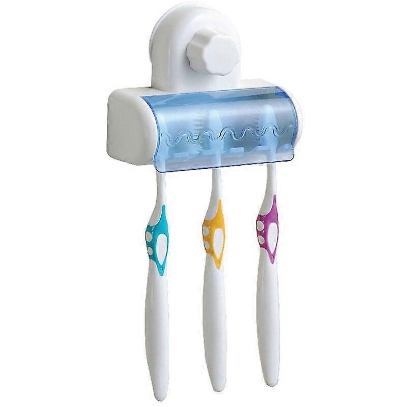 Five Compartment Suction Wall Toothbrush Holder
