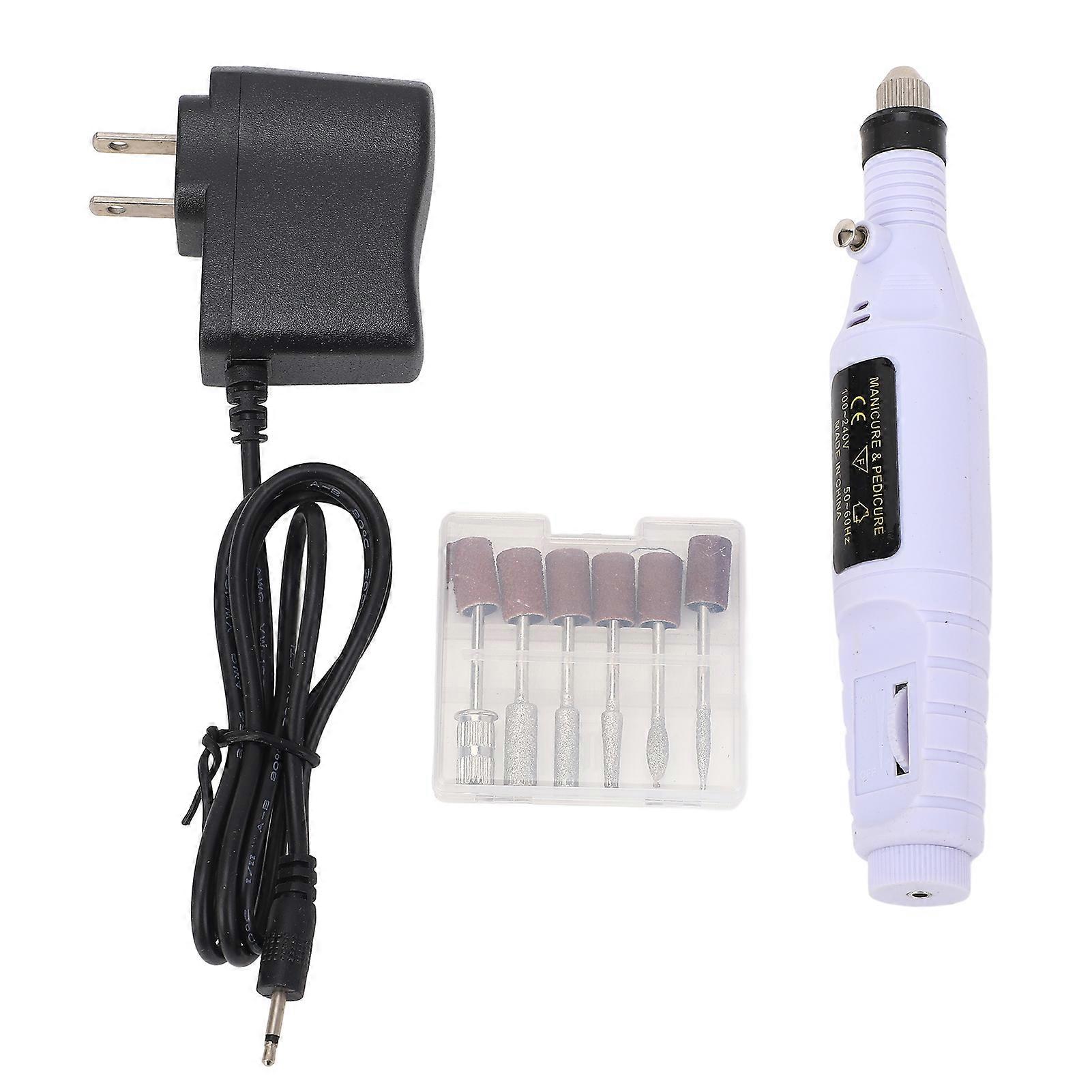 Nail Polish Machine 6 Bits Pen Type Portable Electric Nail File Kit for Home Salon