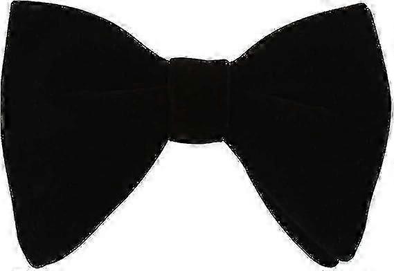 BlackMen's Velvet Oversized Bow Tie Solid Color Pre Tied Formal Tuxedo