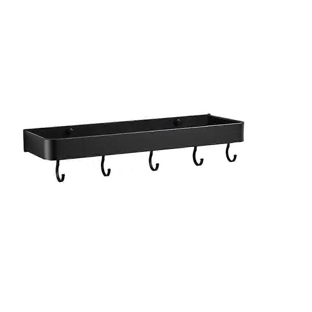 Multifunctional Keyboard Shelf with 6 Hooks for Storage