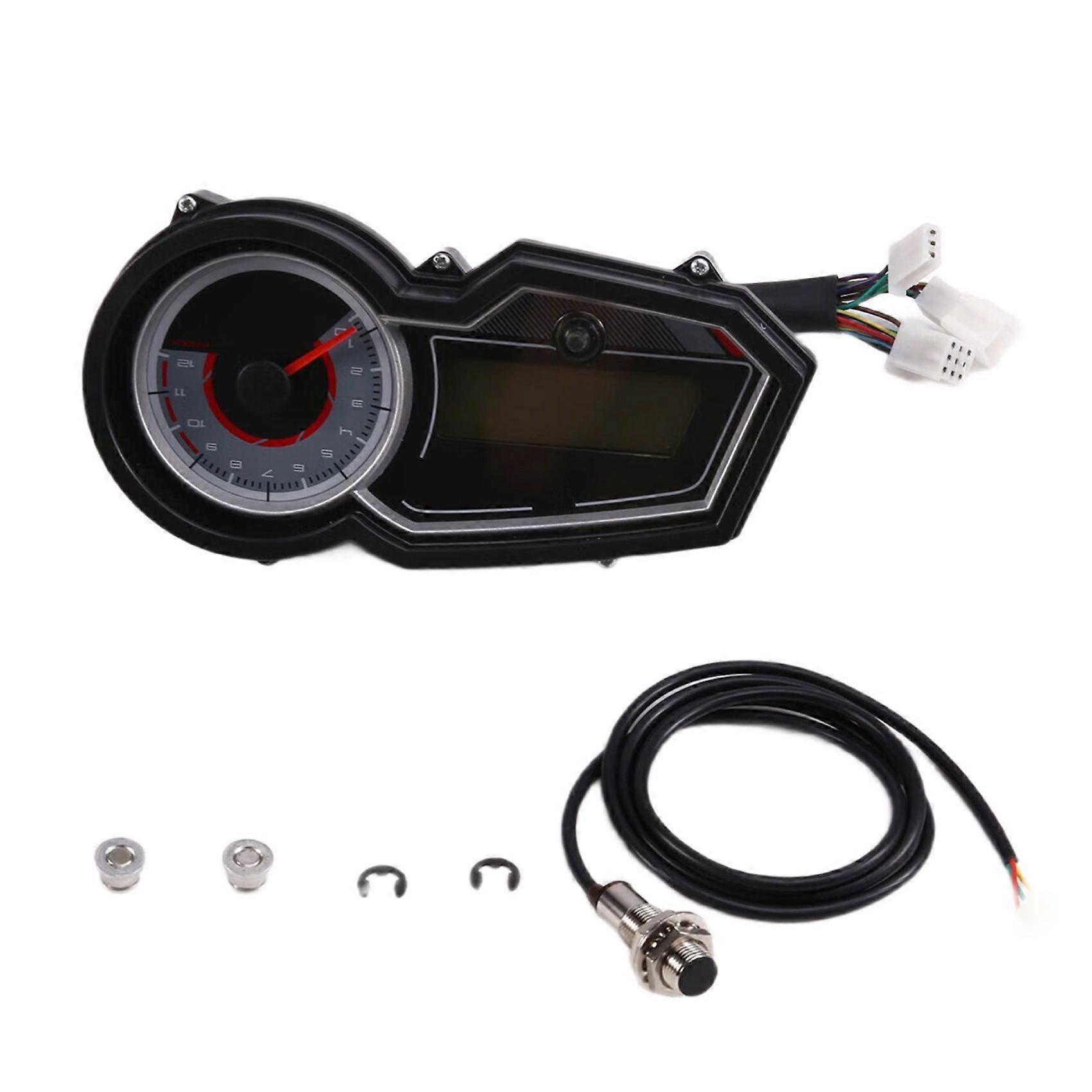 Motorcycle Lcd Digital Meter Speedometer Odometer Tachometer Gauge for Piaggio Robinson 125