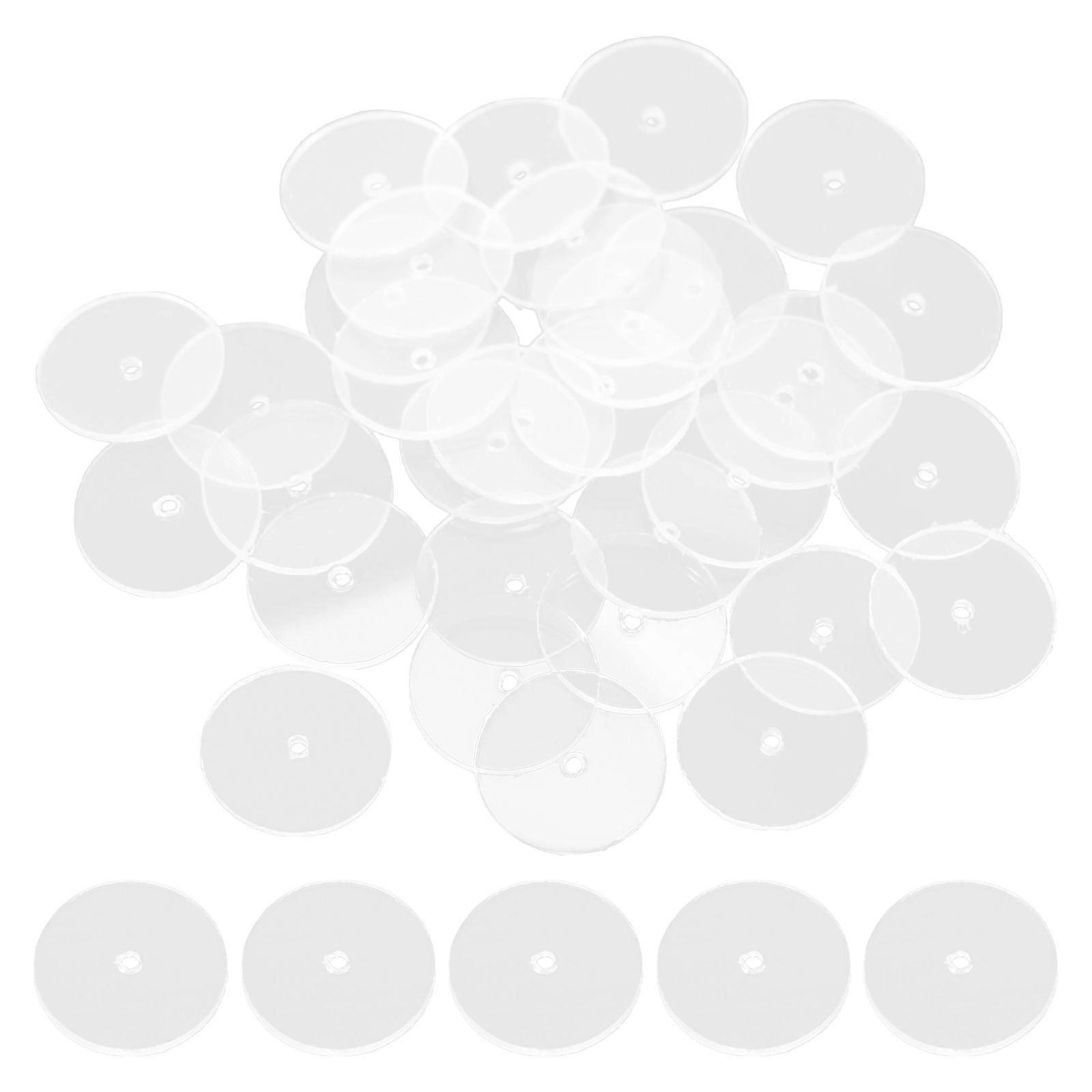 50pcs Clear Disc Pads Plastic Discs For Earring Earring Backs For Droopy Ears