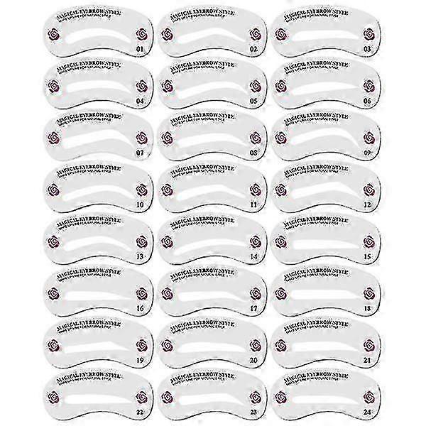 Eyebrow stencils 24-pack White White