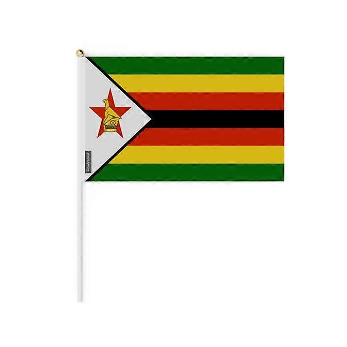 Mini Flag - Zimbabwe - 30 x 45 cm - 100 pieces - Polyester - Double-sided - Multicolor