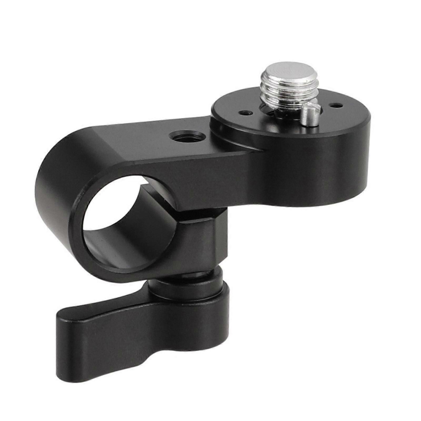 15mmシングルロッドクランプアダプター、3/8 "-16デジタル一眼レフカメラケージリグ用取り付けネジ15mmロッドレールサポートシステム