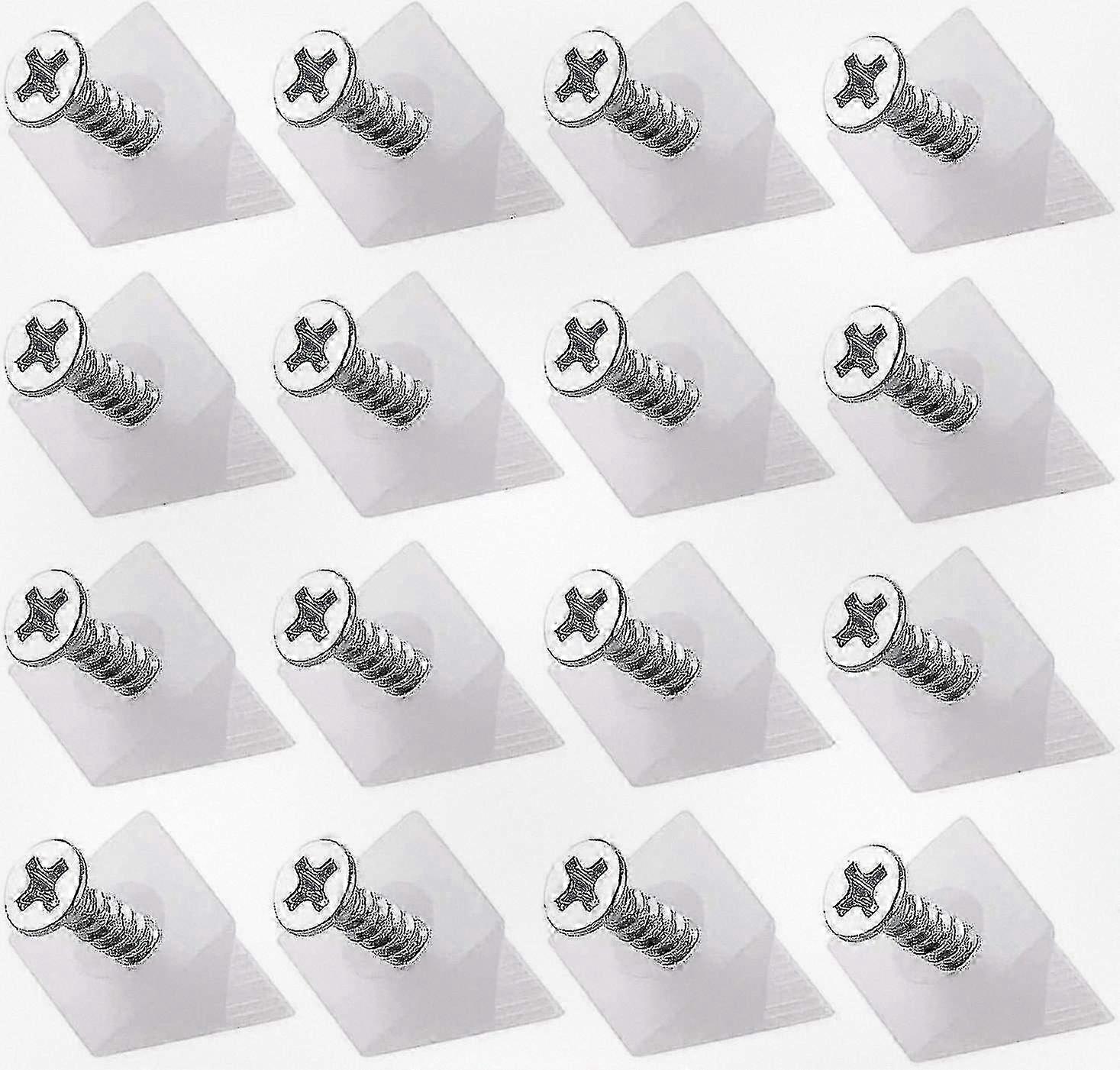 100pcs Drawer Supports Repair Fix Kit for Drawer Bottom Sagging Furniture Chest, Mending Wedges with Plastic Angle Brackets and Matching Scr