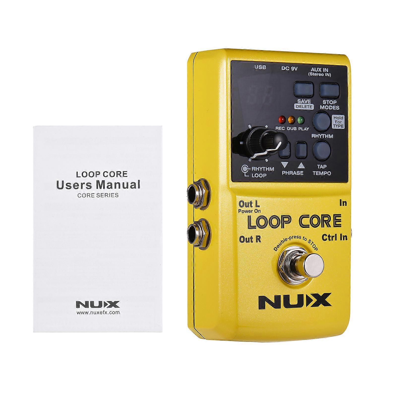 NUX Loop Core Guitar Electric Effect Pedal 6 Hours Recording Time Built-in Drum Patterns