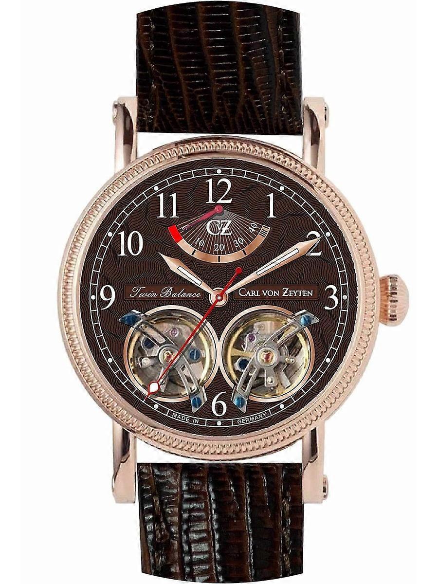 Carl Von Zeyten Brun Äkta Läder CVZ033RBR Herrklocka