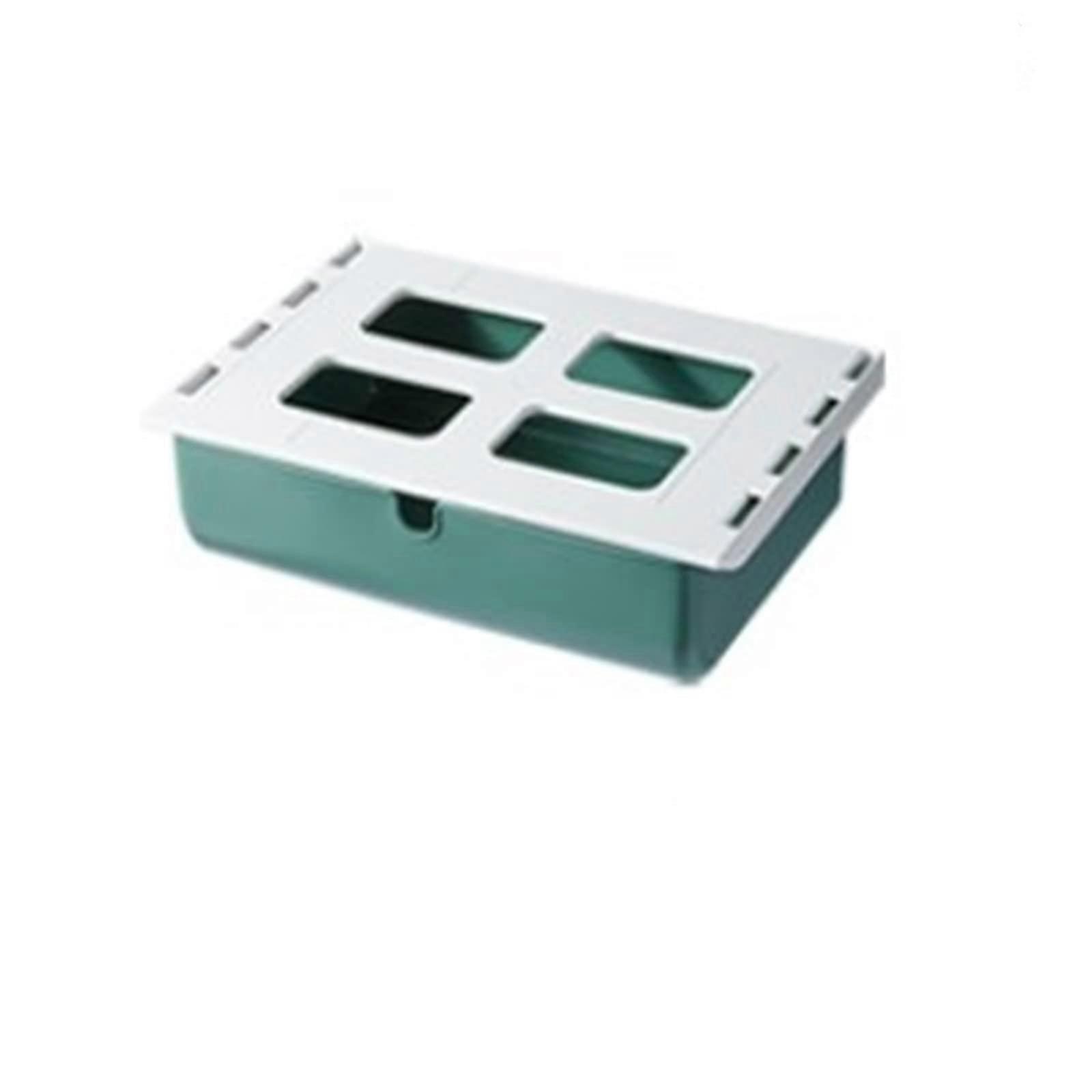 Under Desk Storage Drawers - Green Table Bottom Drawer Organizer Box for Kitchen, Home Office, School Sundries