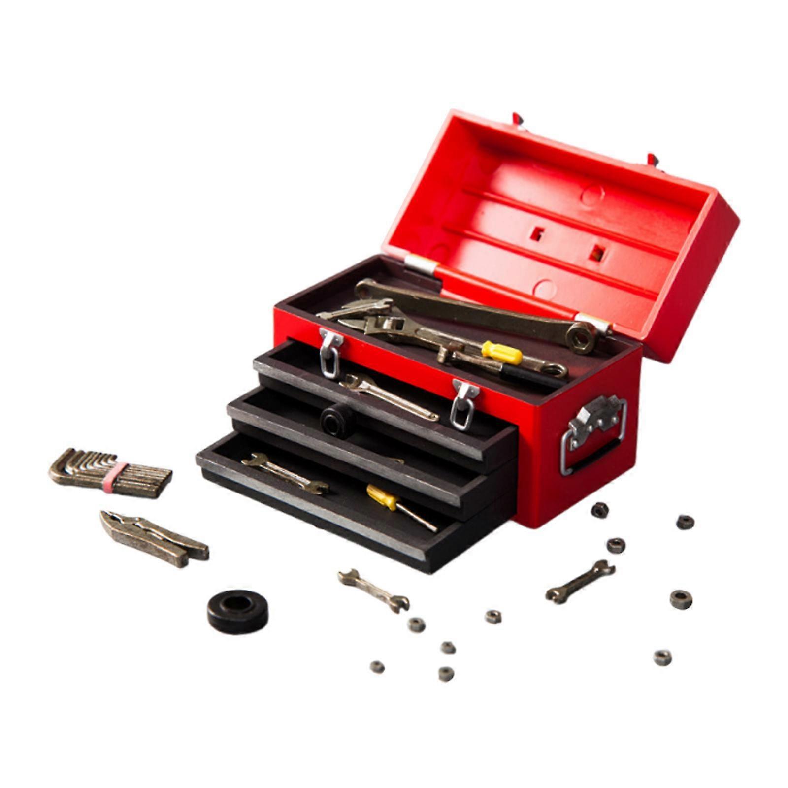1/6 Scale Tool Case Tools Storage, Pretend Play Toy, Handmade Toys Mini
