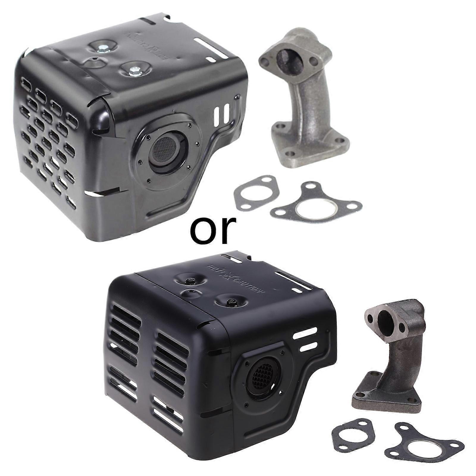 Durable Part Replacement Accessories Muffler Assembly Compatible for GX240 GX270 8HP 9HP Engine Motor with Exhaust Pipe Multicolor