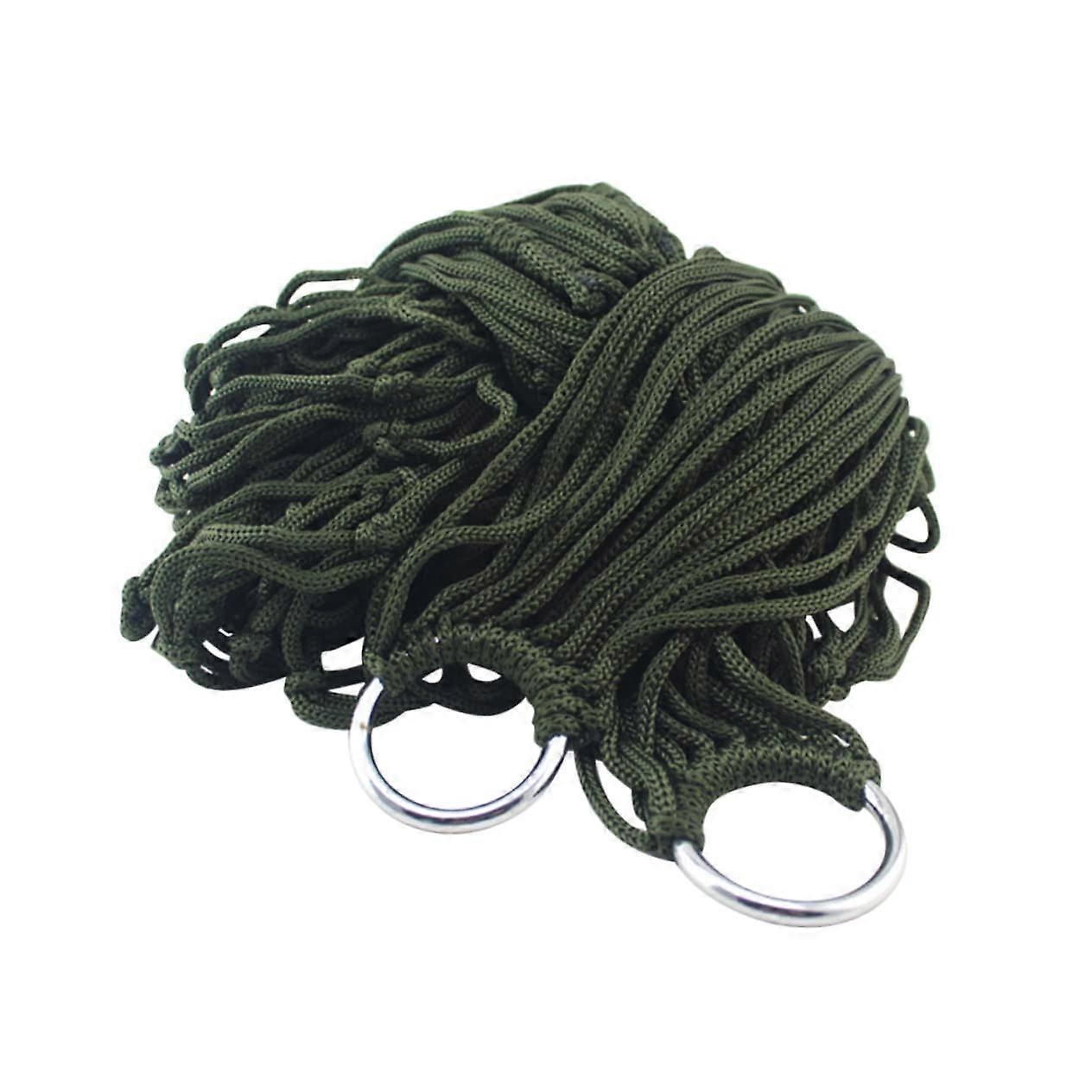 Hanging Bed Sleeping Swing Hammock Portable Travel Hammock with Nylon Rope Net for Outdoor Leisure and Camping