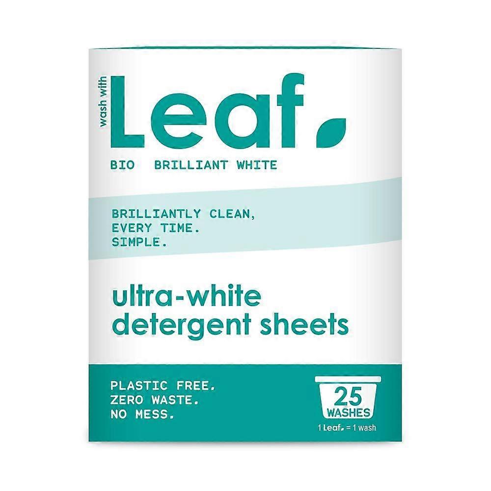 Wash With Leaf Leaf Brilliant White Laundry Detergent Sheets 25pack