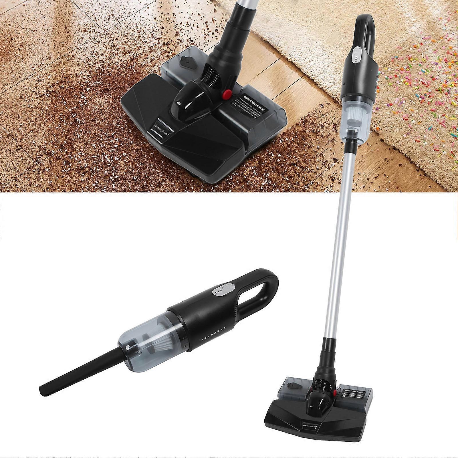 Cordless Vacuum Cleaner 6000mAh 2 Gears Powerful Suction Wet Dry Vacuum Cleaner with Mop Water Tank 400ml Dust Box for Pet Hair Black 