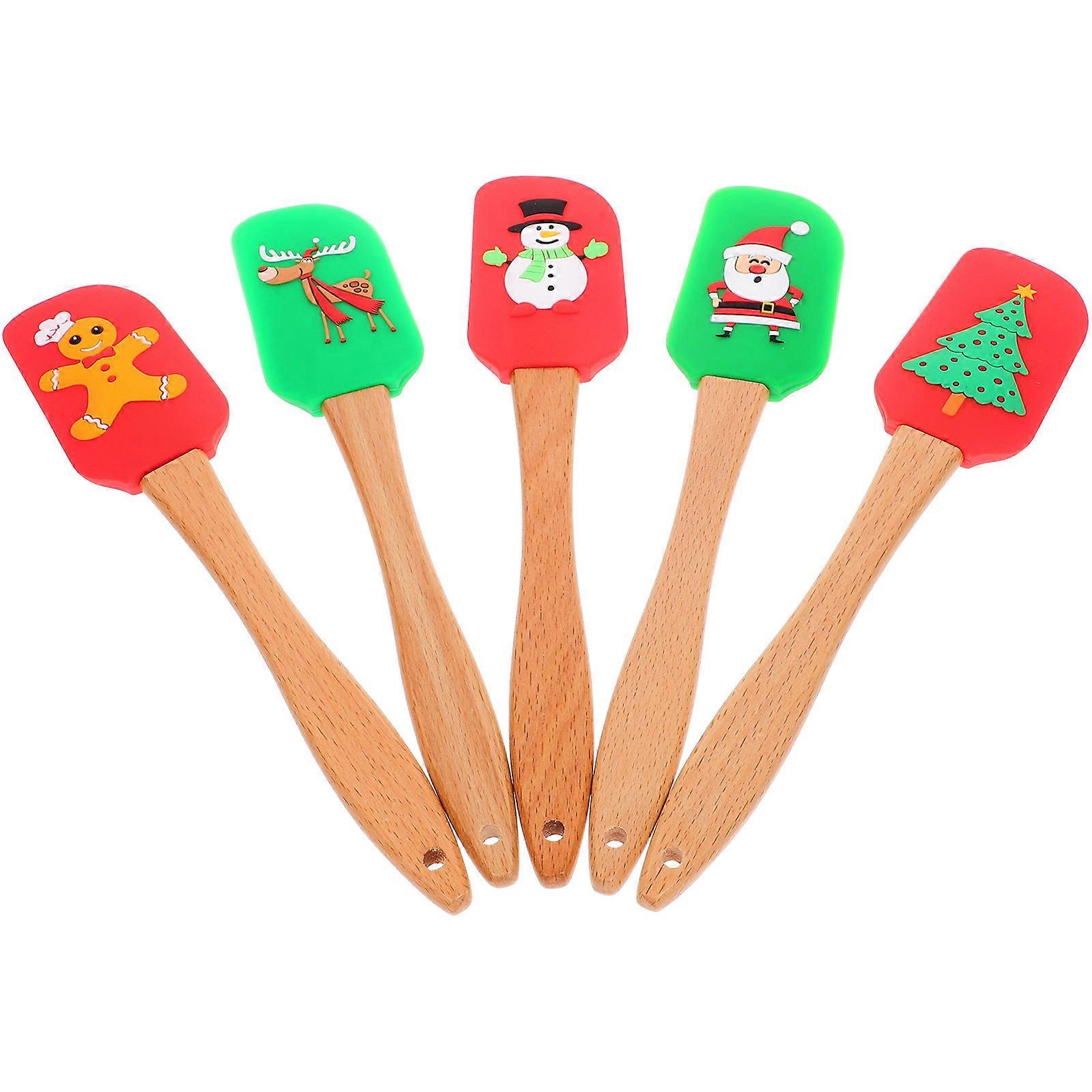It sounds like you're describing a product listing for **Christmas themed silicone baking spatulas**! Here's a refined and professional version of
