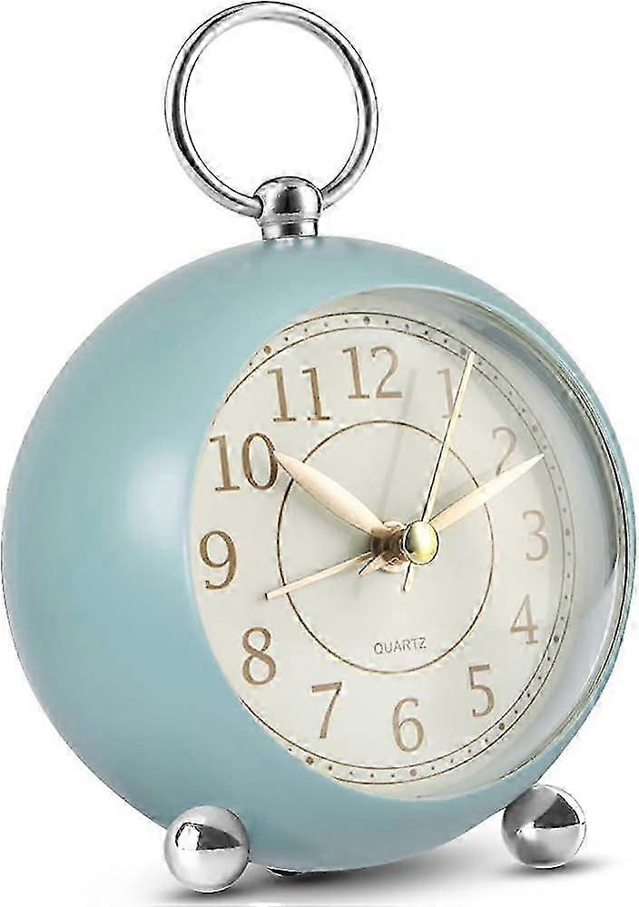Battery Operated Silent Analogue Alarm Clock for Bedroom Use, Non-Ticking Desk Clock Suitable for Any Home Decor