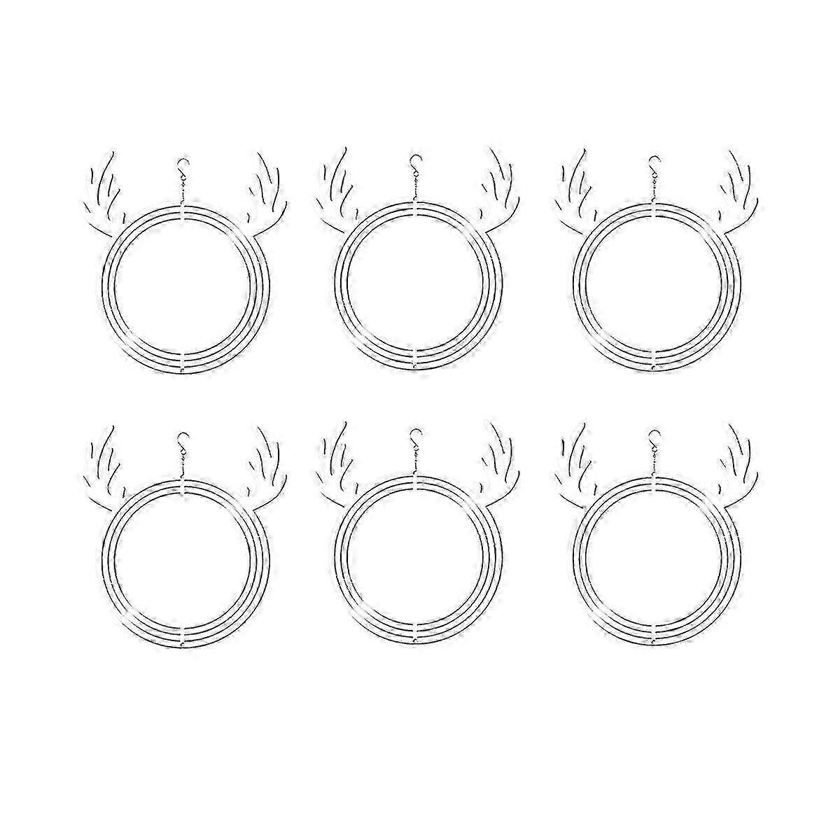 6パック10インチ昇華ウィンドスピナークリスマスプレゼント用ブランク-ホワイト