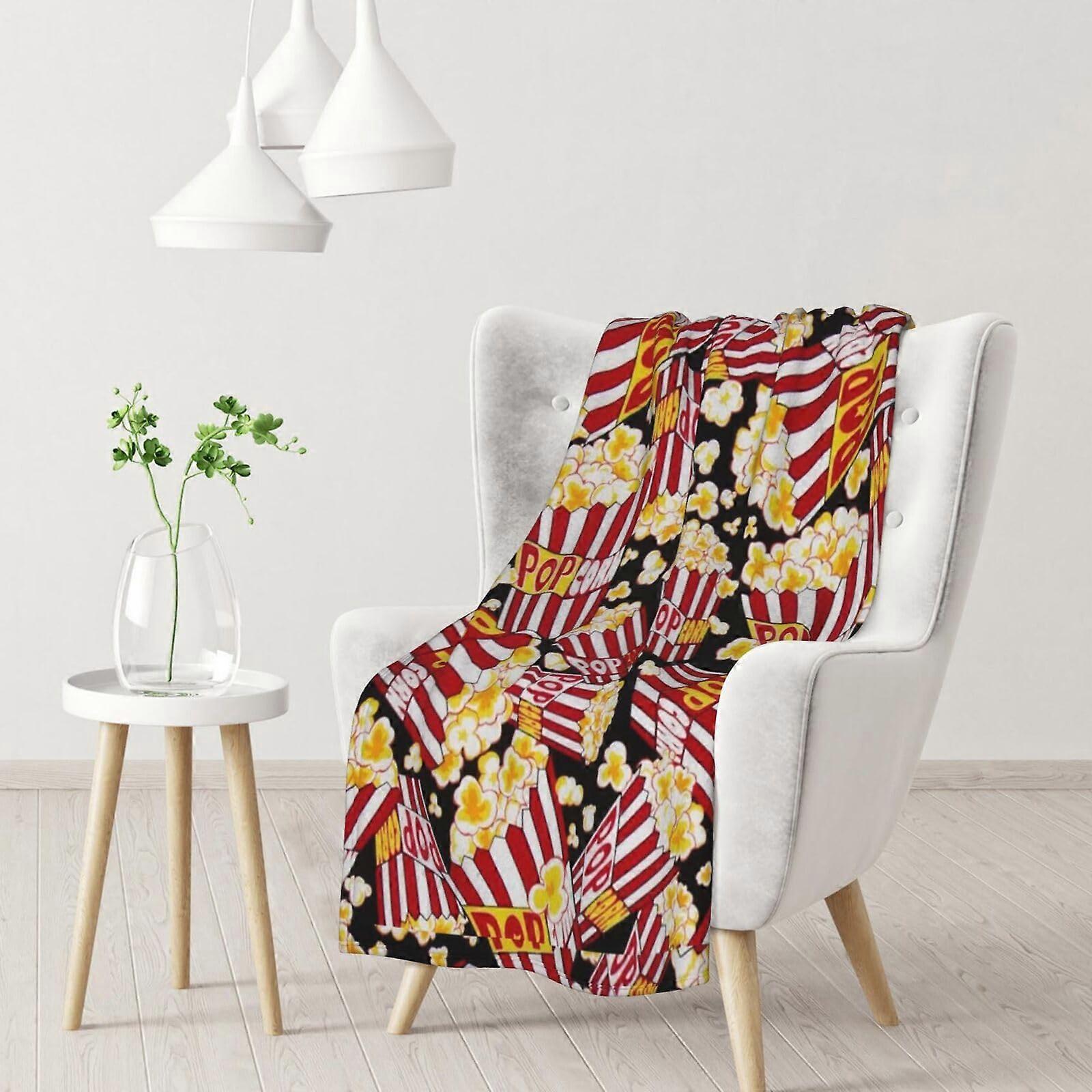 Popcorn Print Soft Blanket Warm Blanket Popcorn Print 280g flannel