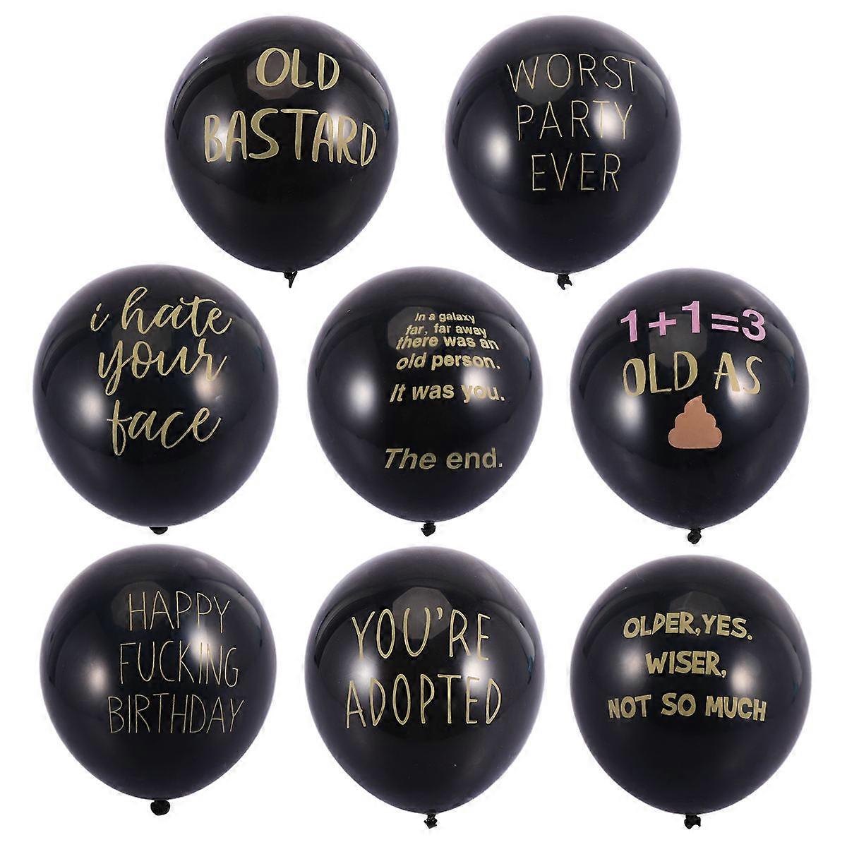 Party Latex Balloon Creative Design Assorted Color 12*6cm Round Decoration for Festivals 8Pcs