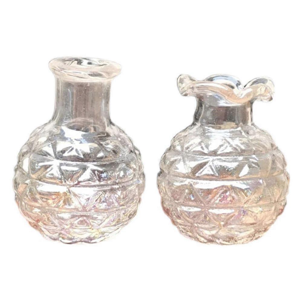 Miniature Transparent Plastic Decorative Accessories for Doll House Decor 2Pcs