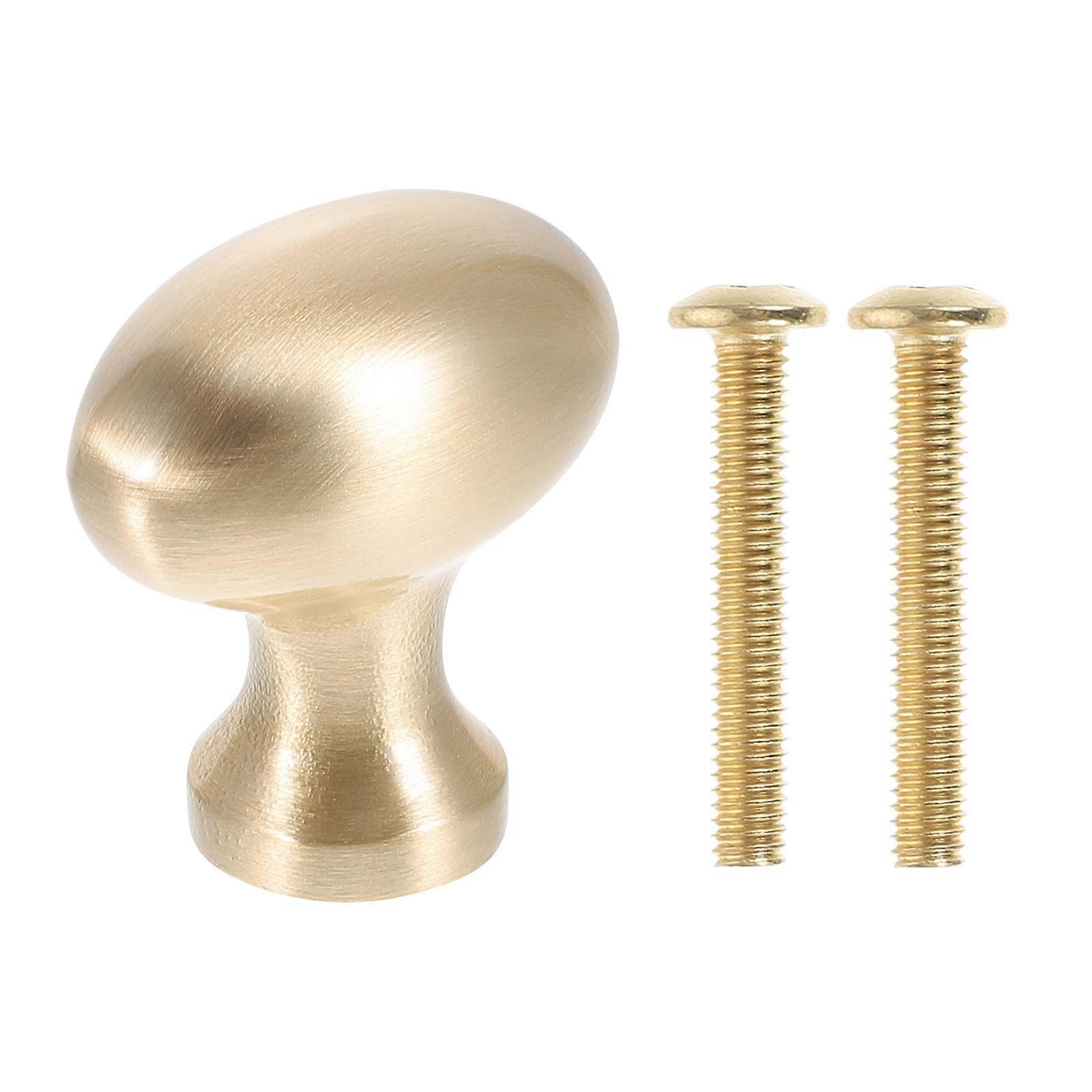 Dresser Handles Golden Round Brass Knobs For Cupboard And Wardrobe 1Set