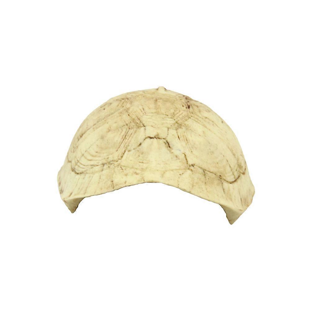 Reptile Hut Cave Habitat Turtle Shell Resin Emulational Ornament for Pet Habitat Khaki 13 x 8.8 x 6 cm Realistic 1Pack