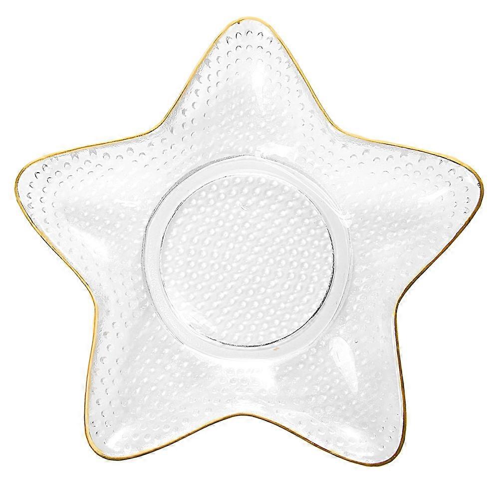 Star Glass Storage Plate Storage Container for Home 1Pcs