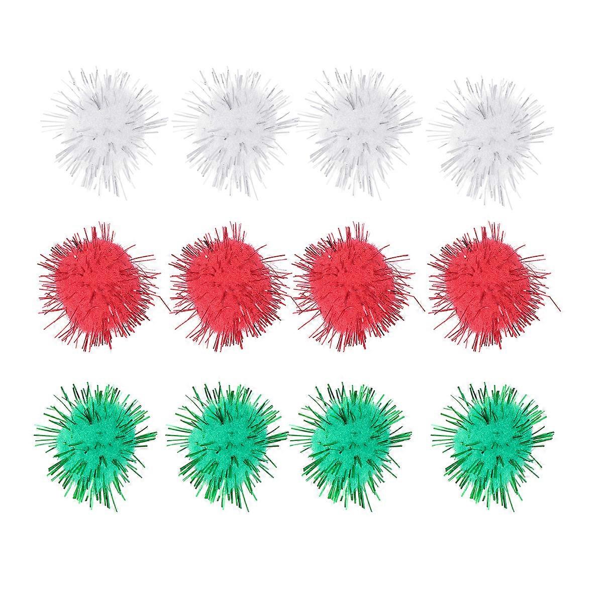 Artisanat Pompons Flous Boules Pompons Pour Enfants Enfants Blanc 2x2x2cm Fait Main 500Pcs