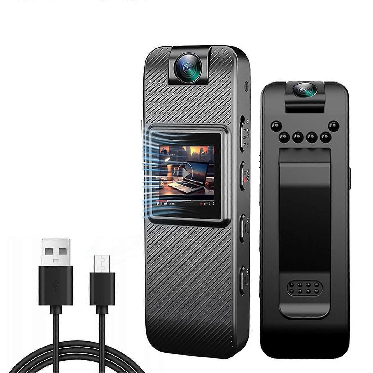 1080P Video Recorder Camera,Small Security Camera with Night Vision Portable Mini Body Camera for L