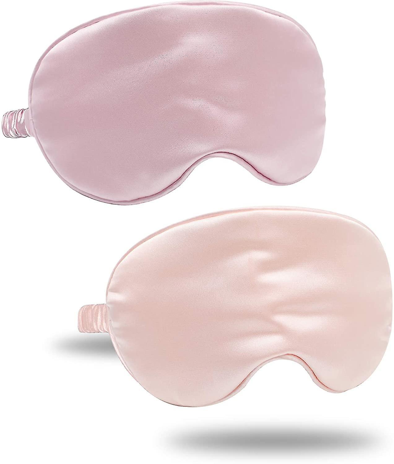 2pcs silke søvnmaske, bind for øynene, super glatt øyemaske