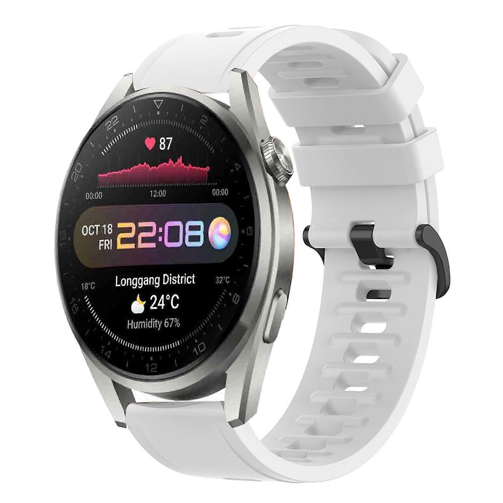For Huawei Watch 3 Pro 22MM Solid Color Soft Silicone Watch Band
