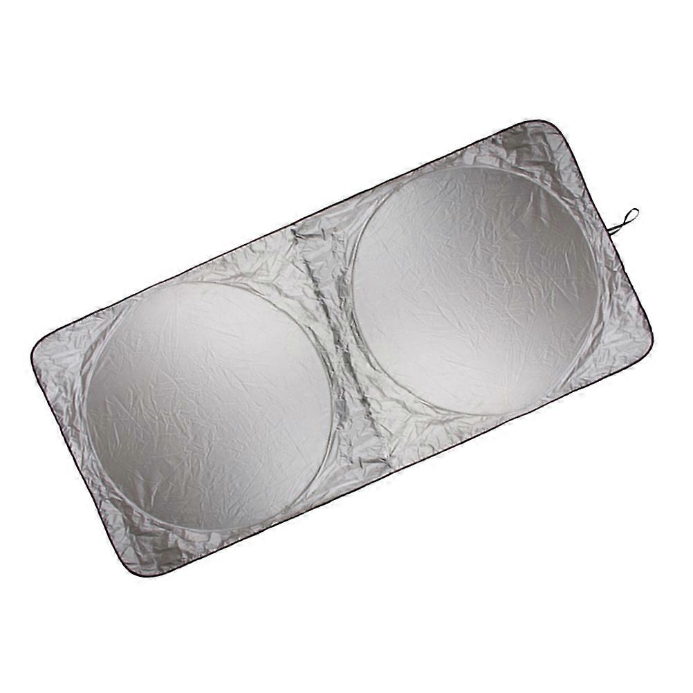 Sunshade Front Window Reflective Fire Retardant Silver 150x70cm Car Windscreen Protector 1Set