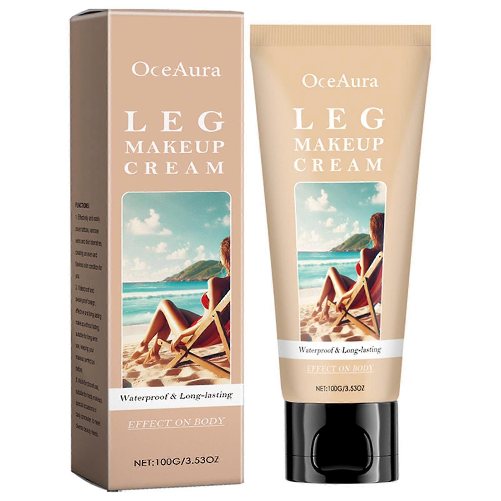 Waterproof Leg Makeup Cream Longwear Transfer-Proof Body Coverage Perfector Scars Veins Tattoo Cover Up Foundation