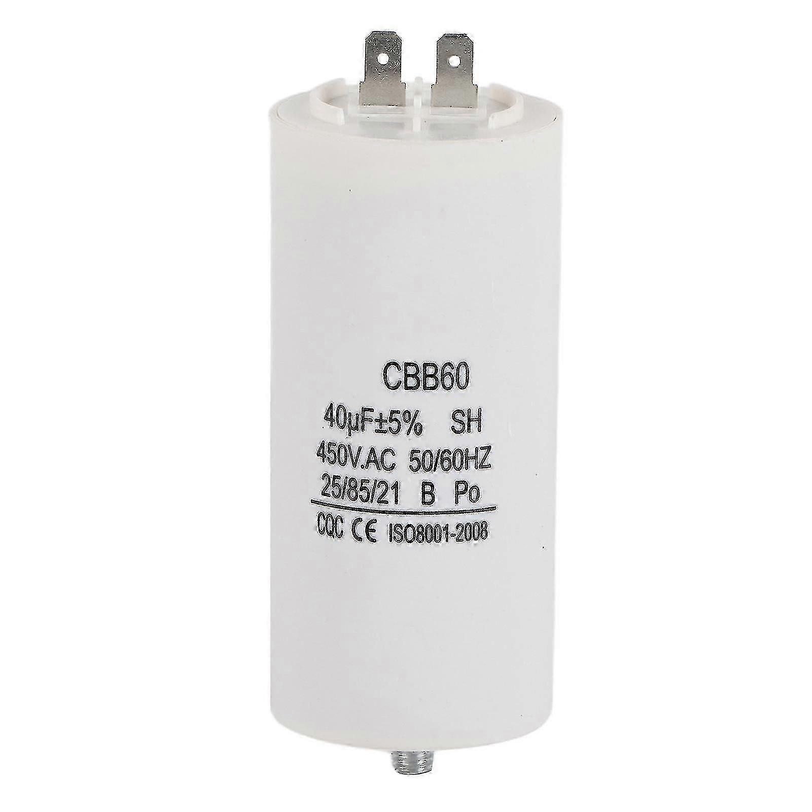 Cbb60 πυκνωτής 450v 40uf για το πλυντήριο ρούχων με την αντλία νερού 50/60hz