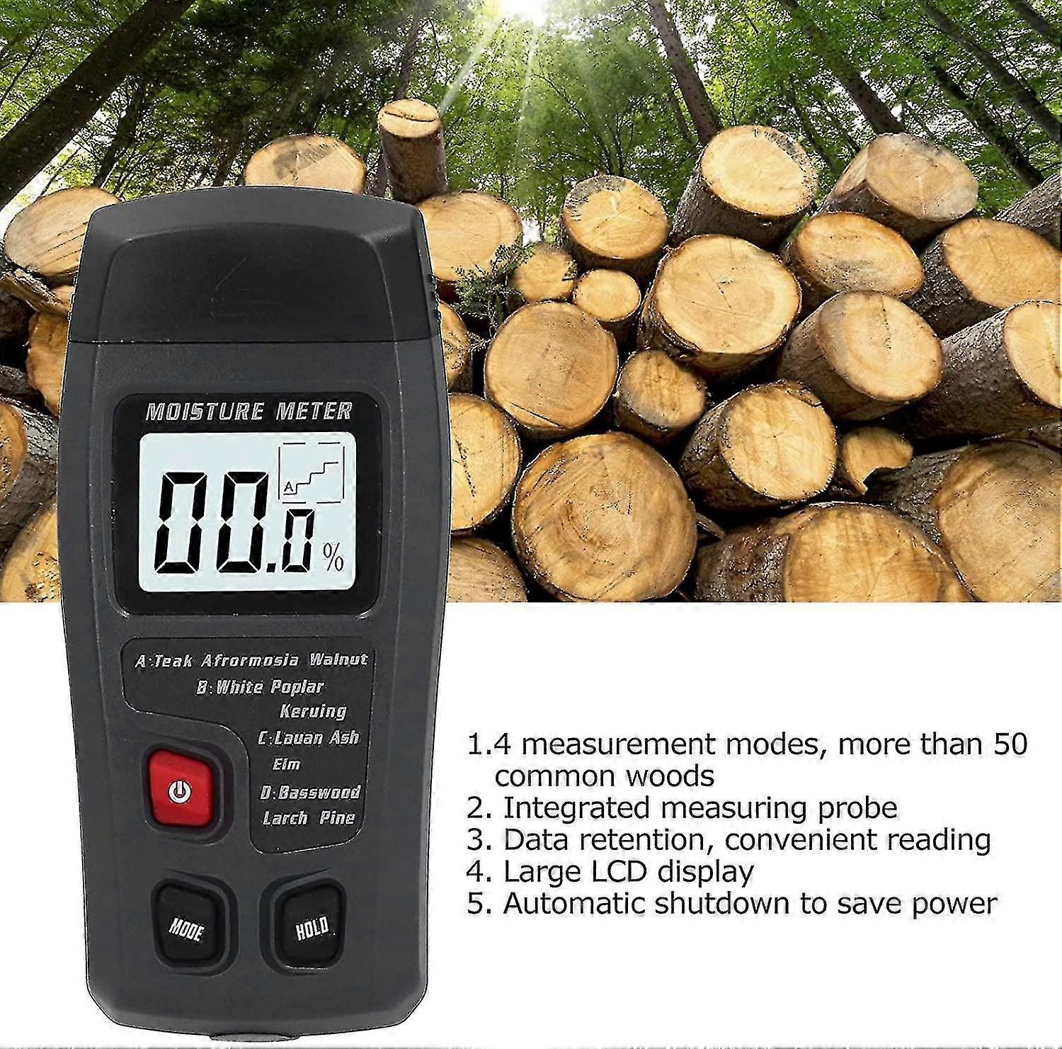 Wood Hygrometer Tester, Range 0 To 99.9%