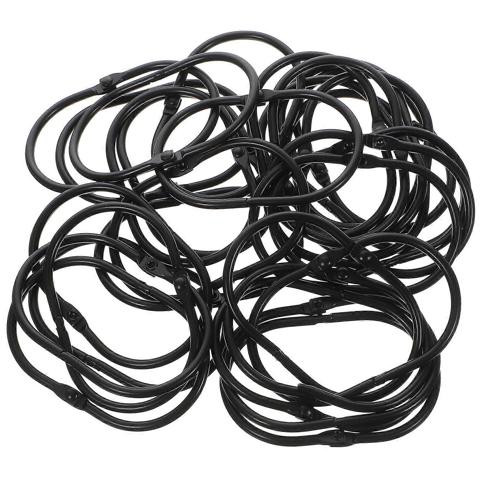 Rust-Resistant Shower Curtain Rings Easy Cleaning Modern Style 30Pcs