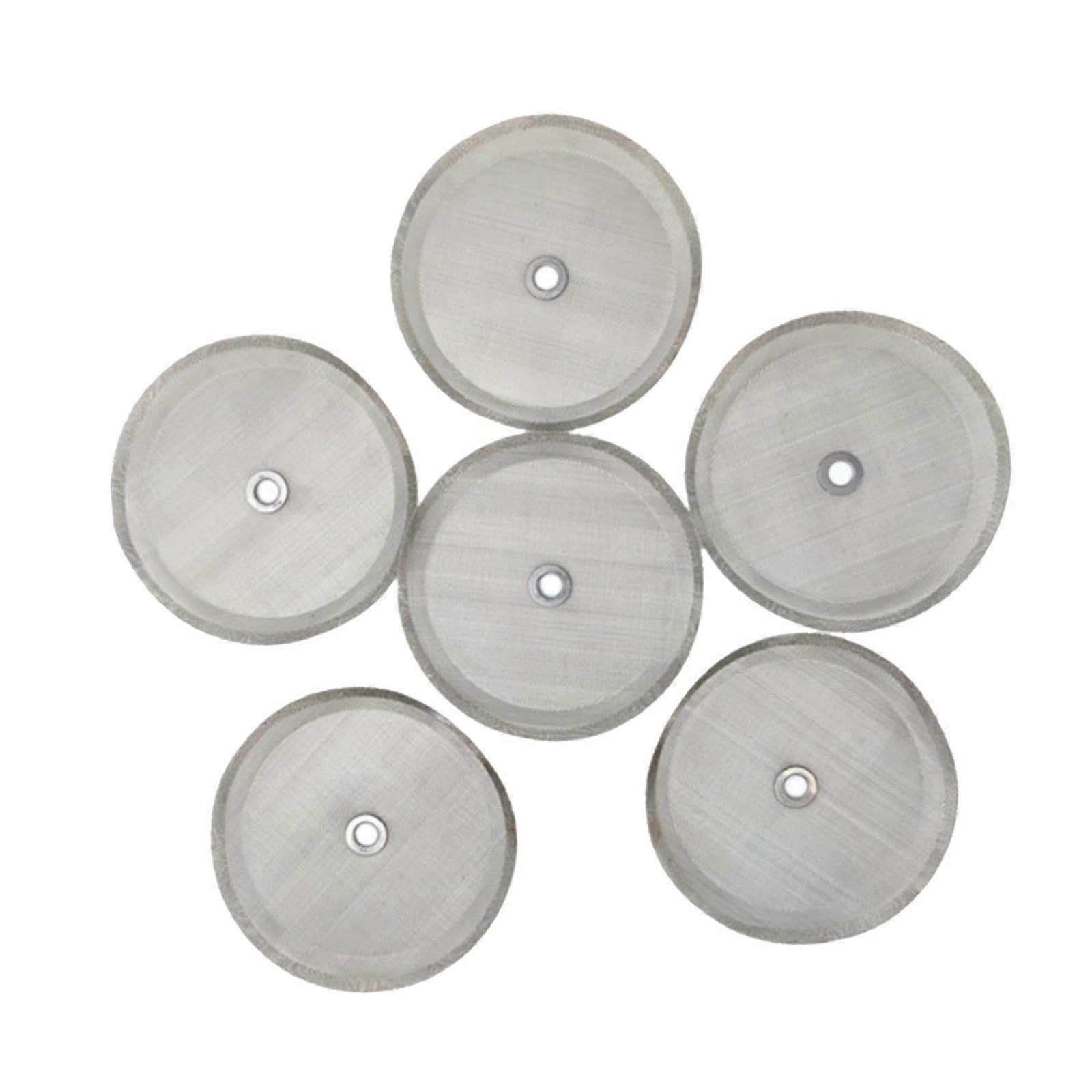 Stainless Steel Filter Screens Pack Of 6 For French Press 10 Cm - Rustproof Strainer For 1 L Pots, Reinforced Edge