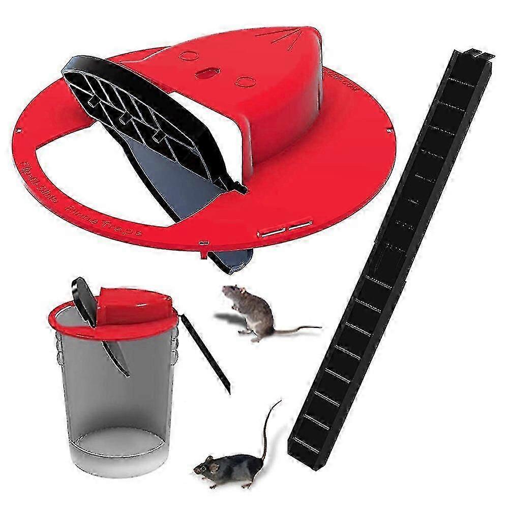 Smart Mousetrap Plastic Flip Slide Bucket Lid Humane Or Deadly Trap Door Style Multi-grab Reusable