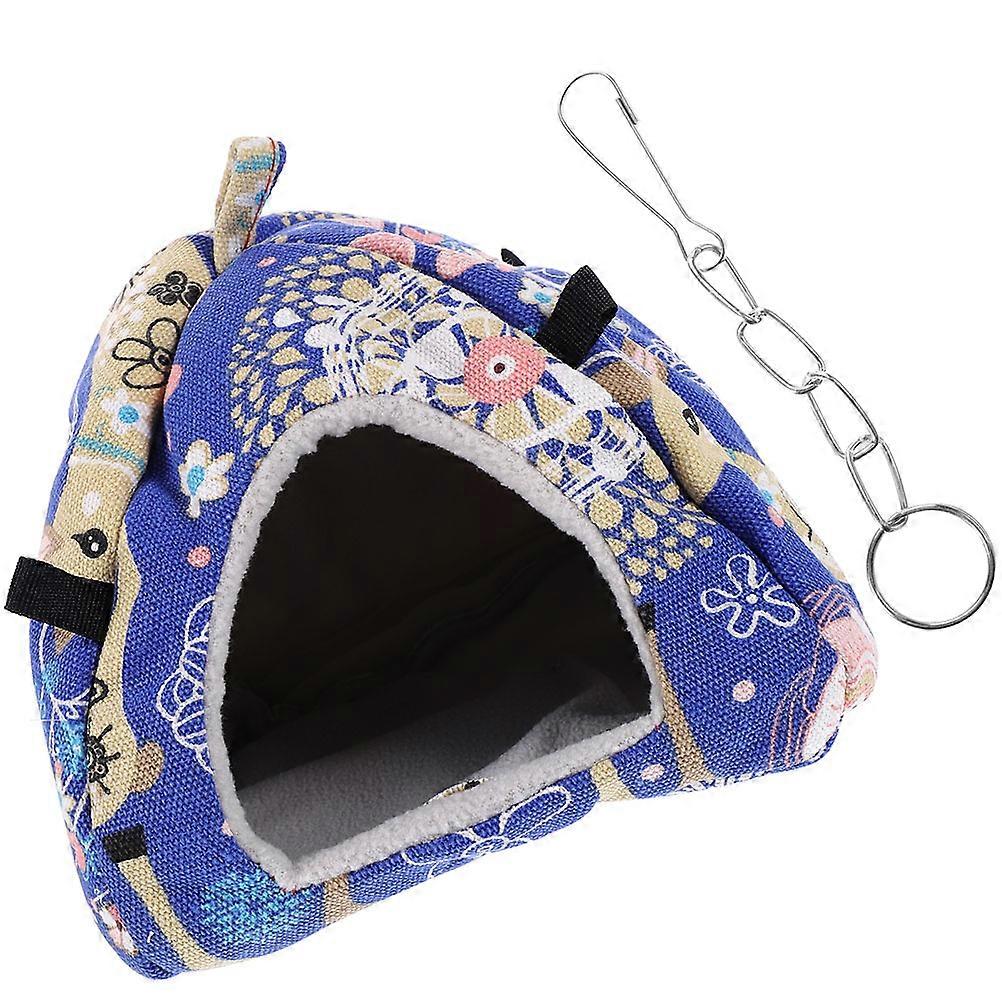 Cozy Nest Bed Winter Warm Hamster Nest Christmas Elk Pattern Small Animal Hideout Cage Security 18.00X17.00X17.00CM 1 Set