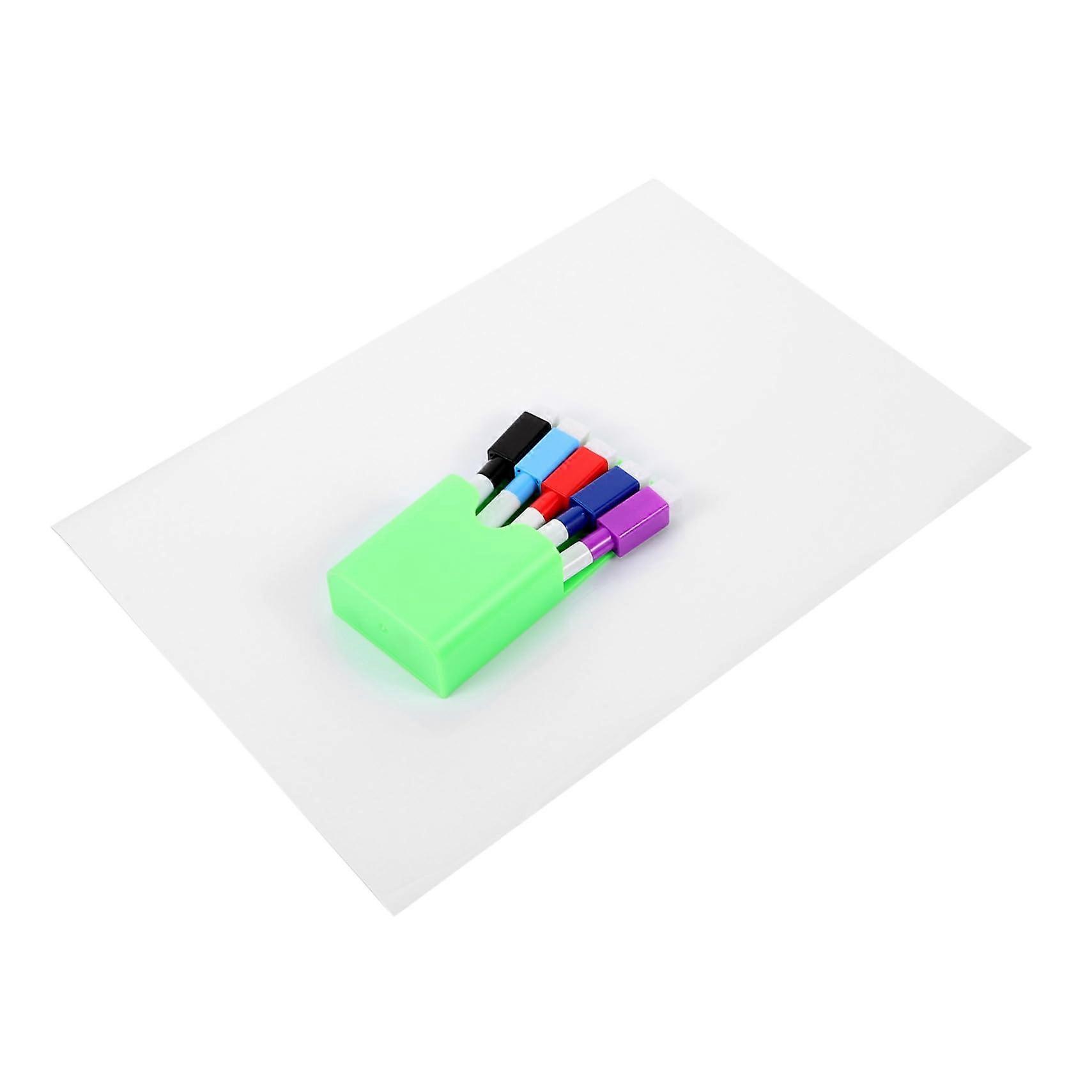 1 Set Magnetic Whiteboard for Refrigerator and Desk, Reusable Writing Board with Pen and Holder, Random Color for Notes and Organization