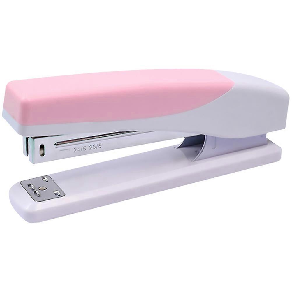 Office Large Capacity Stapler for Office Pink Desktop Stapler Multi-Use
