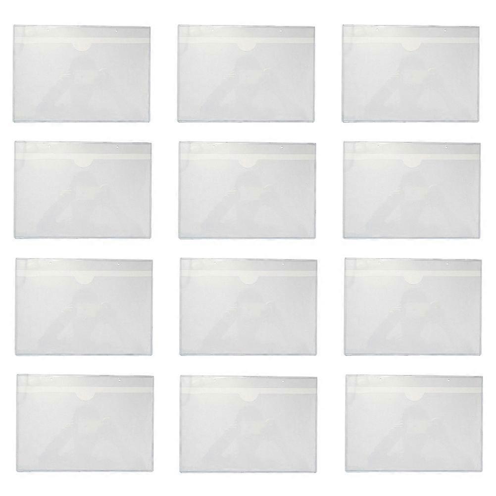 20pcs Self-adhesive Cards Pockets with Open Sides Clear Plastic Cards Pockets
