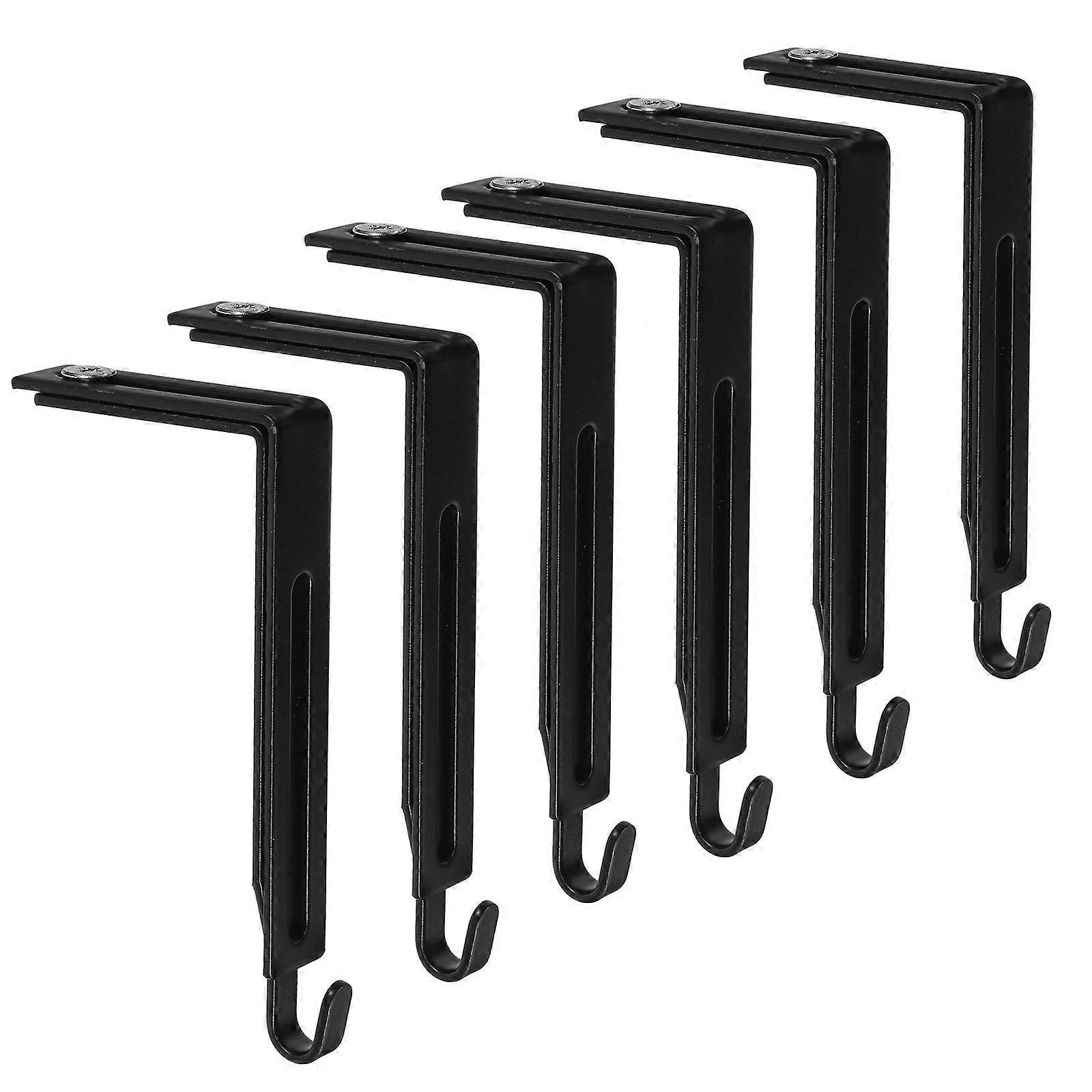 6pcs Adjustable Cubicle Hooks for Towels, Keys, Clothes & Bags – Versatile Partition Hangers with Modern Design for Office & Home Organization