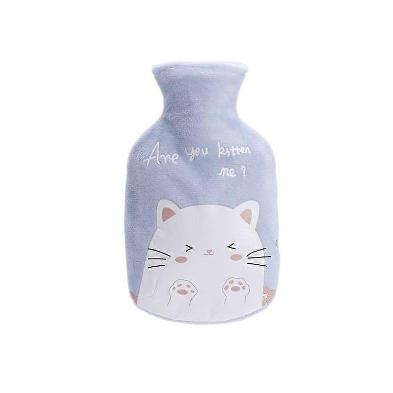 Hot Water Bottle 350 ml, Soft Plush Hand Warmer Unicorn, Cat, Rabbit, Flamingo, Warm and Cozy