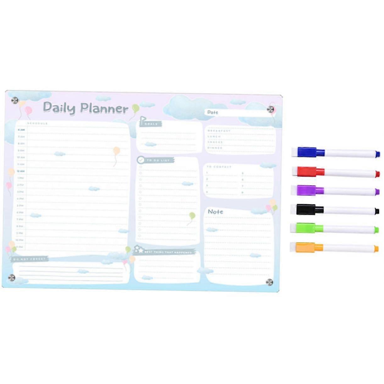 Reusable Planning and Reminder Notes with White Markers 42x29x2cm