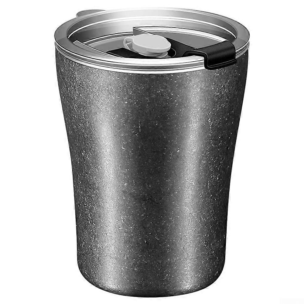 Easytocarry 304 stainless steel drinking cup with convenient double lids (gray)