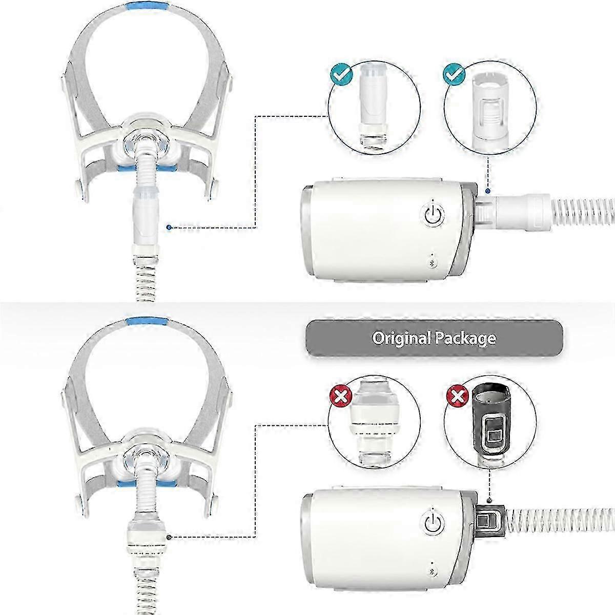 2-Pack Adapters Compatible with AirMini Machine - Perfect Fit for 15mm & 22mm Hose Diameter for Enhanced CPAP Connection